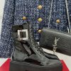 Roger Vivier | RV Classic Autumn/Winter Water Diamond Square Button Thick Bottom Short BootsThe llam5zl5