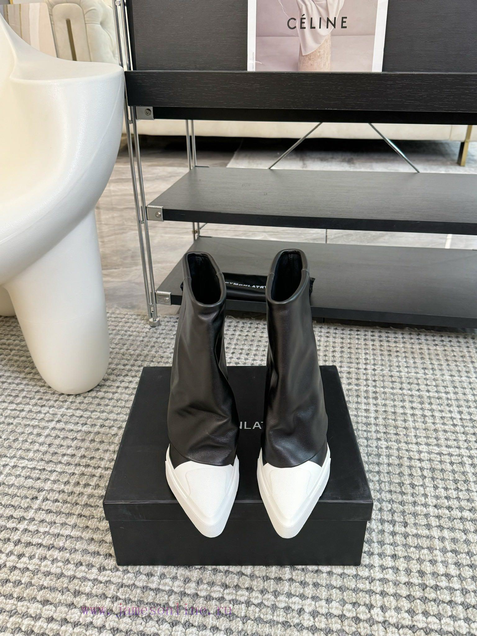 Short BootsDYMONLATRY Niche Designer's New Pointed Short BootsHeight Increase Within 3cm Easy E 4iit3m41 - Image 2