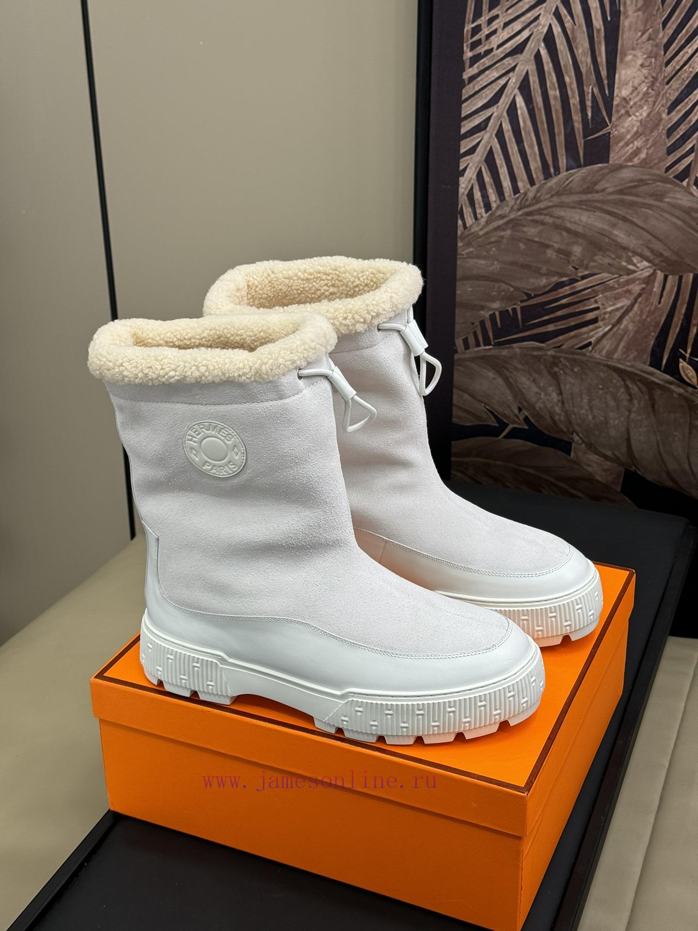 Herme…s Fw24 New Arrival~Hermes 24 Autumn/Winter Snow Boots New ProductThe Foam Material Sole I n7ish7mi - Image 2