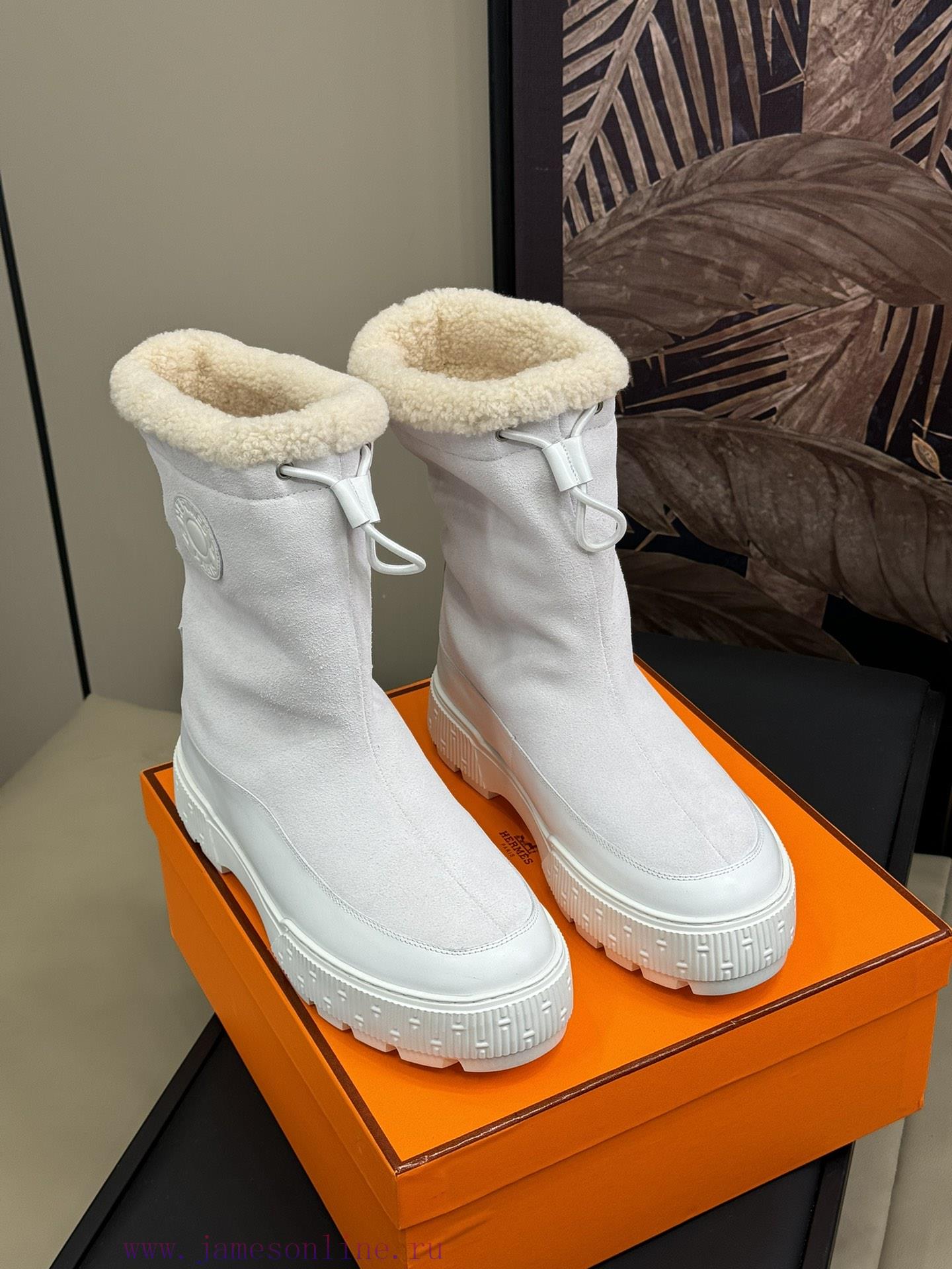 Herme…s Fw24 New Arrival~Hermes 24 Autumn/Winter Snow Boots New ProductThe Foam Material Sole I n7ish7mi - Image 3