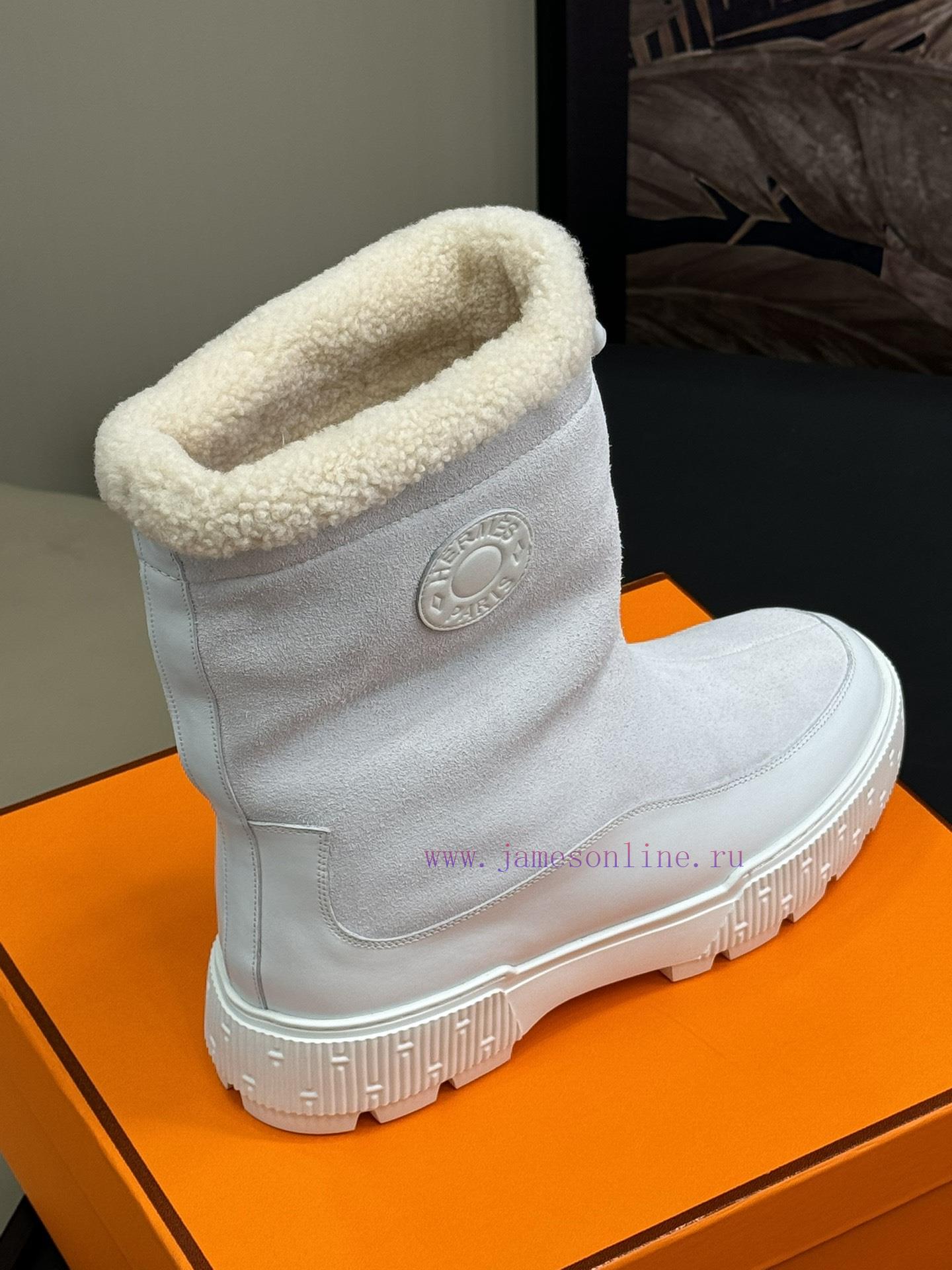 Herme…s Fw24 New Arrival~Hermes 24 Autumn/Winter Snow Boots New ProductThe Foam Material Sole I n7ish7mi - Image 4