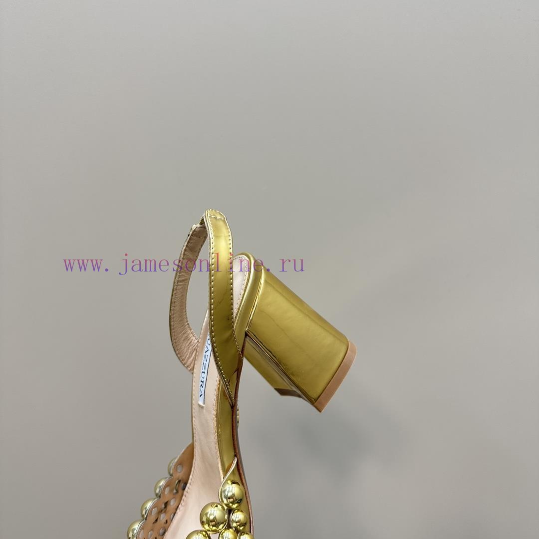Aquazzura2024 New Sandal Purchasing Quality. These Pointed And Rough High-heeled Hand Beaded De cksu36i1 - Image 9
