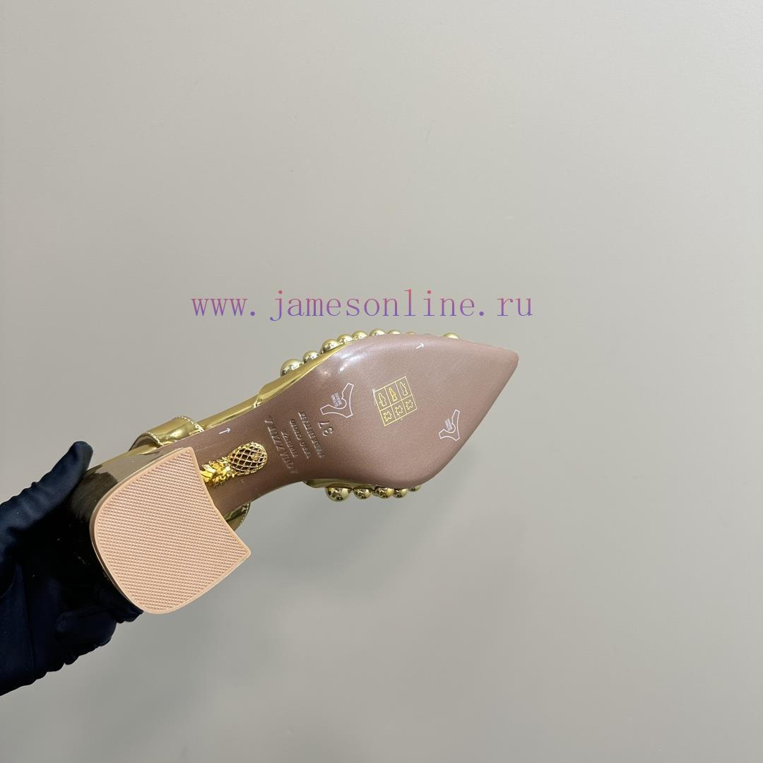 Aquazzura2024 New Sandal Purchasing Quality. These Pointed And Rough High-heeled Hand Beaded De cksu36i1 - Image 10