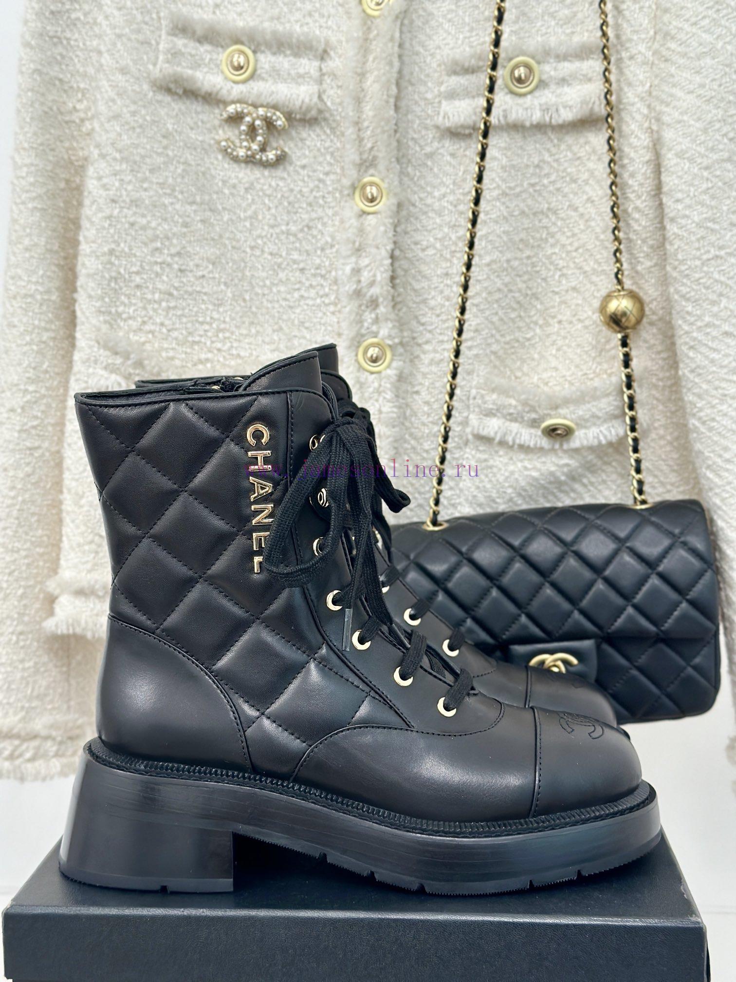 Chanel | Chanel Classic Autumn/Winter Double C Diamond Grid Letter Thick Heel Short BootsThe Ev fdfe55nn
