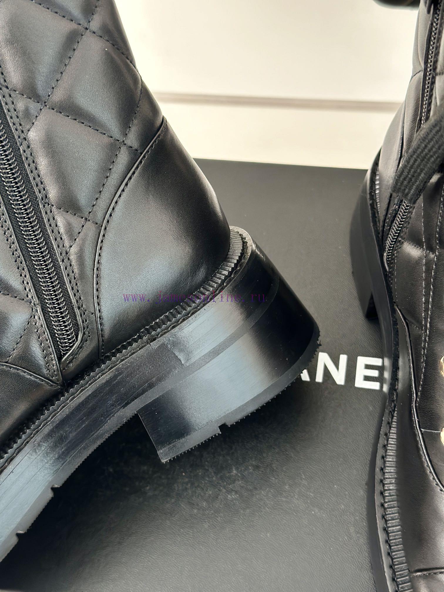 Chanel | Chanel Classic Autumn/Winter Double C Diamond Grid Letter Thick Heel Short BootsThe Ev fdfe55nn - Image 9