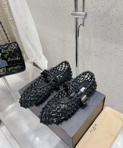 AlAIA | Classic Retro Mesh Of AlAIAMary Jane ShoesCustomized Imported Mesh Material For Shoe Up oliy1c4y