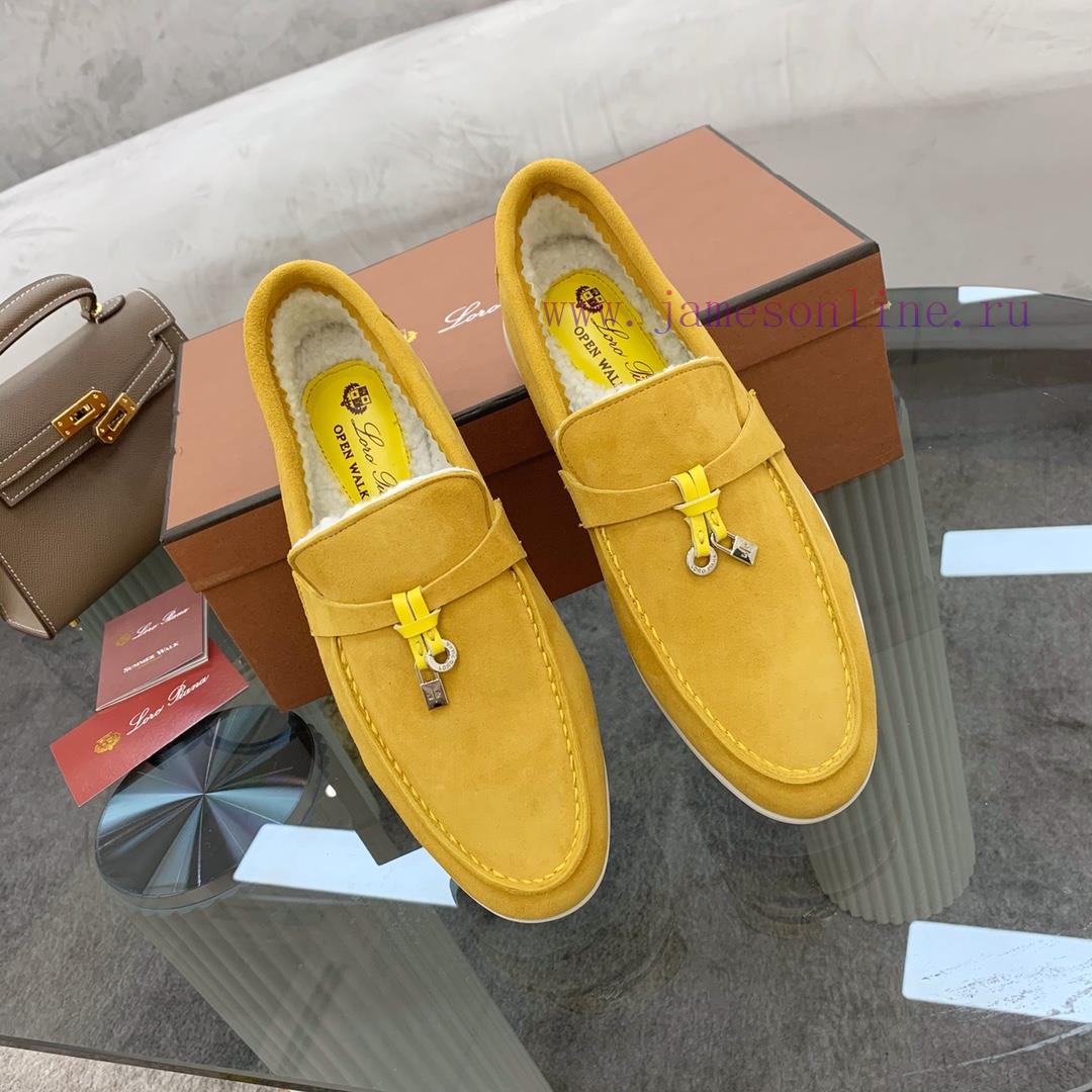 Loro Piana Lambhair Loafers Italy's Top Cashmere Retro Elegant Low-key Luxury Fashion Practical 5dtbjhjy - Image 5