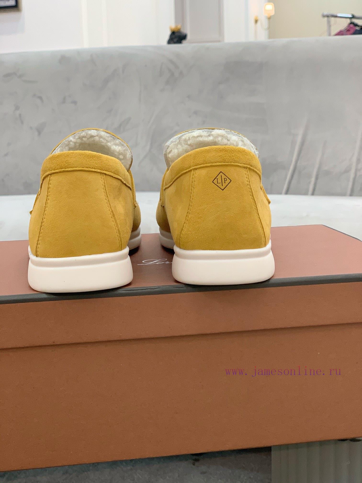 Loro Piana Lambhair Loafers Italy's Top Cashmere Retro Elegant Low-key Luxury Fashion Practical 5dtbjhjy - Image 8