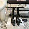 Jil Sander 24ss Autumn And Winter Pointed Low Heel Straight Leg BootsMinimalist Soft Comfortabl hyu7z6uv