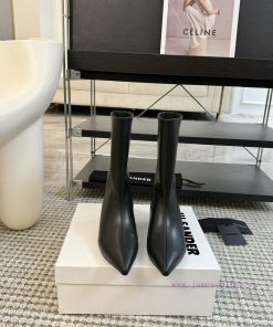 Jil Sander 24ss Autumn And Winter Pointed Low Heel Straight Leg BootsMinimalist Soft Comfortabl ex9nyuu7