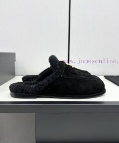 Chanel 24K Autumn And Winter New Furry LoafersTeddy Fur Shoes Are Very ComfortableMaillard Brow 9d9650bx