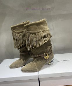 ISABEL MARANT Autumn/Winter Retro Pointed Heterosexual Heel Boots Short BootsWestern Style Bare 5duzap4o