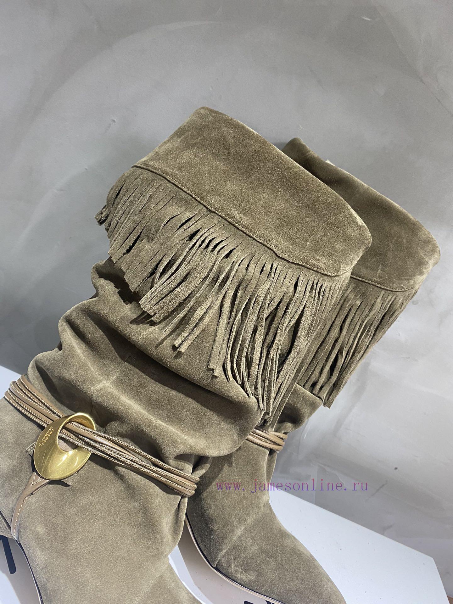 ISABEL MARANT Autumn/Winter Retro Pointed Heterosexual Heel Boots Short BootsWestern Style Bare 5duzap4o - Image 6