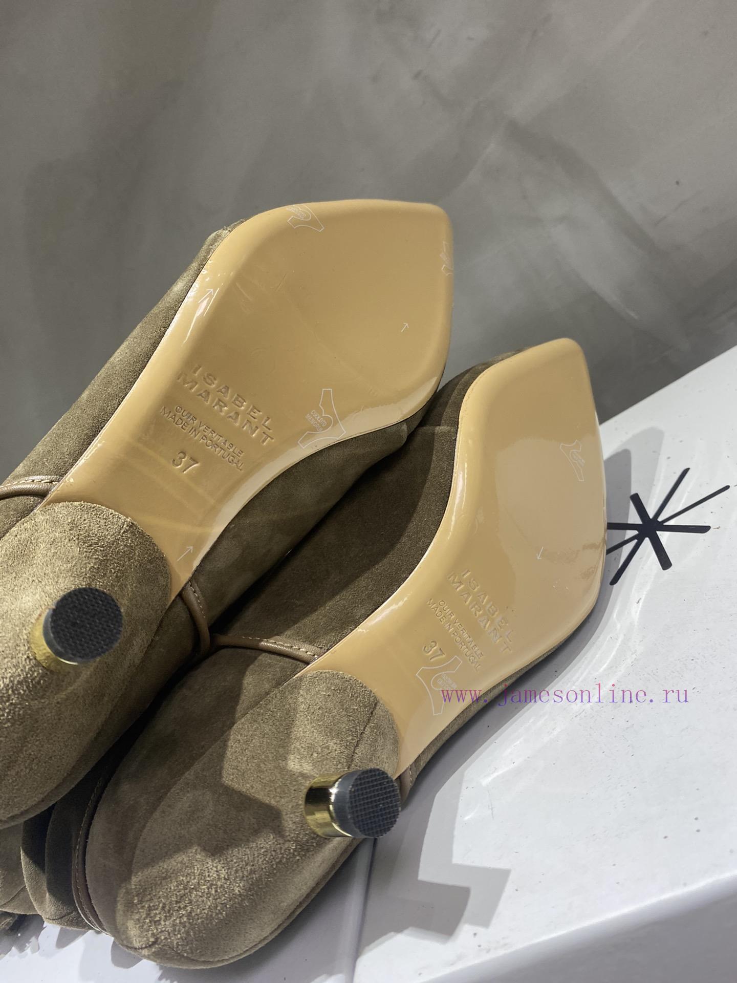 ISABEL MARANT Autumn/Winter Retro Pointed Heterosexual Heel Boots Short BootsWestern Style Bare 5duzap4o - Image 10