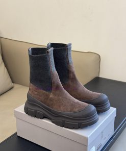 Purchasing Qualitybrunellocucinelli Fw24 New Arrival～BC24 Autumn/Winter Chelsea Short Boots Woo th7571j4