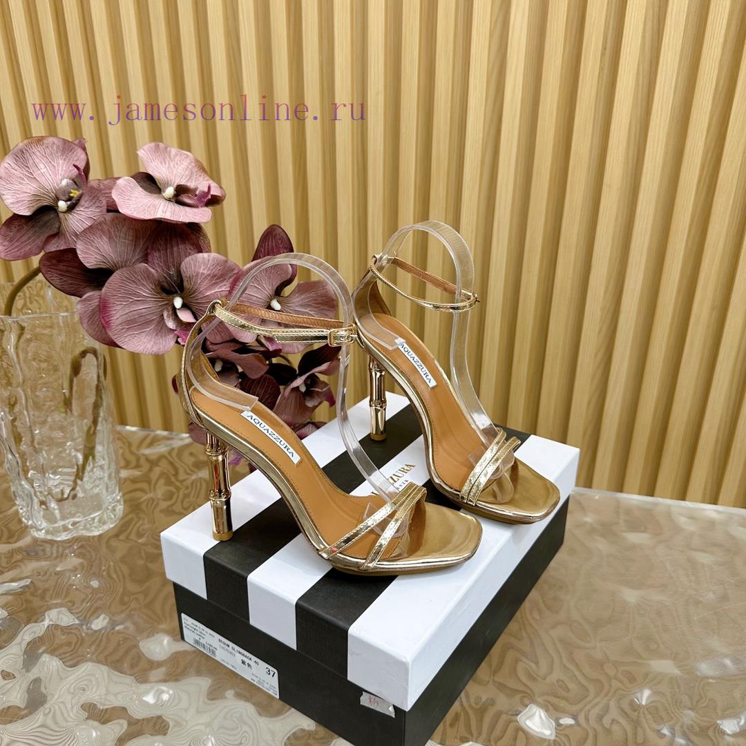 Aquazzura 2024 New Top Pineapple Women's Hollow High Heel Sandals Original 1:1 Open Mold Heel S il9li0ww - Image 4