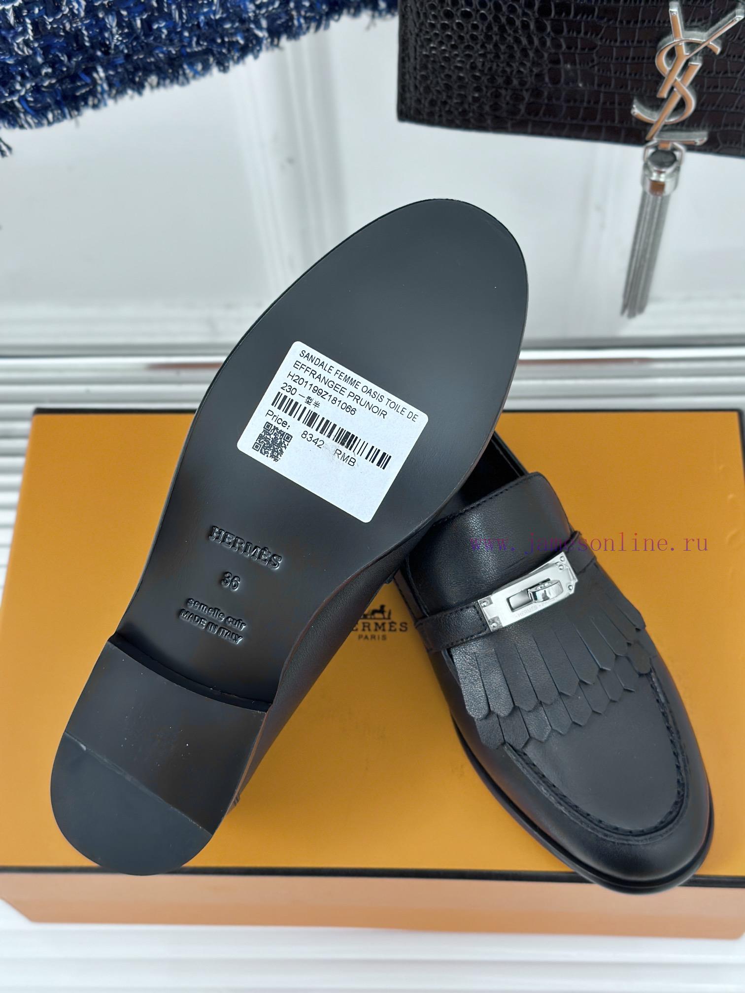 Top VersionHerm è S/Herm è S Classic Fringed Kelly Buckle LoafersSuper Versatile Shoe Design Wi kcpm0aes - Image 10