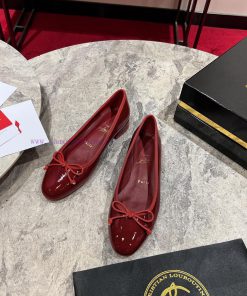 Ballet Shoes️Sweetie Jane Ballet Shoes Are Made Of Custom-made Red Wrinkled Cowhide With A Smal h28161kb