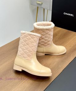 Top TierChanel | Chanel 2024 Wool Snow Boots Classic Simple Diamond Grid Short Boots Martin Boo qq99o4ww