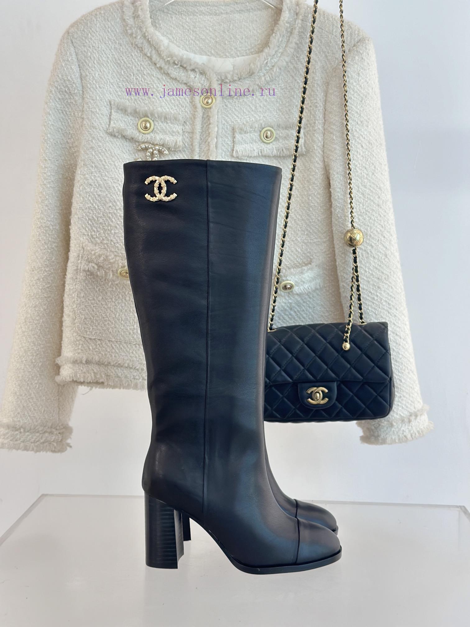 Chanel | Chanel 24c Autumn/Winter New ProductsDouble C Thick Heel Boots SeriesThe Shoe Upper Is auetzkip