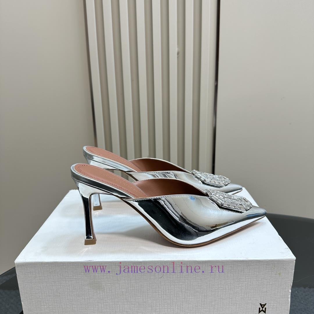 Top TierAmina Muaddi Sparkling Diamond Buckle Stunning High-heeled SandalsAuthentic 11 Remaster tphatvwi - Image 5