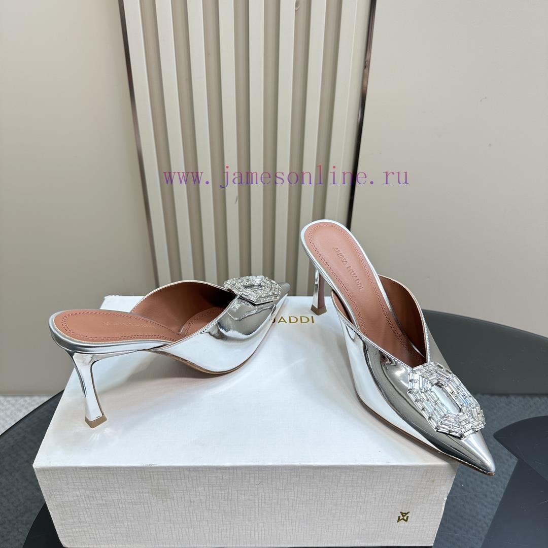 Top TierAmina Muaddi Sparkling Diamond Buckle Stunning High-heeled SandalsAuthentic 11 Remaster tphatvwi - Image 6