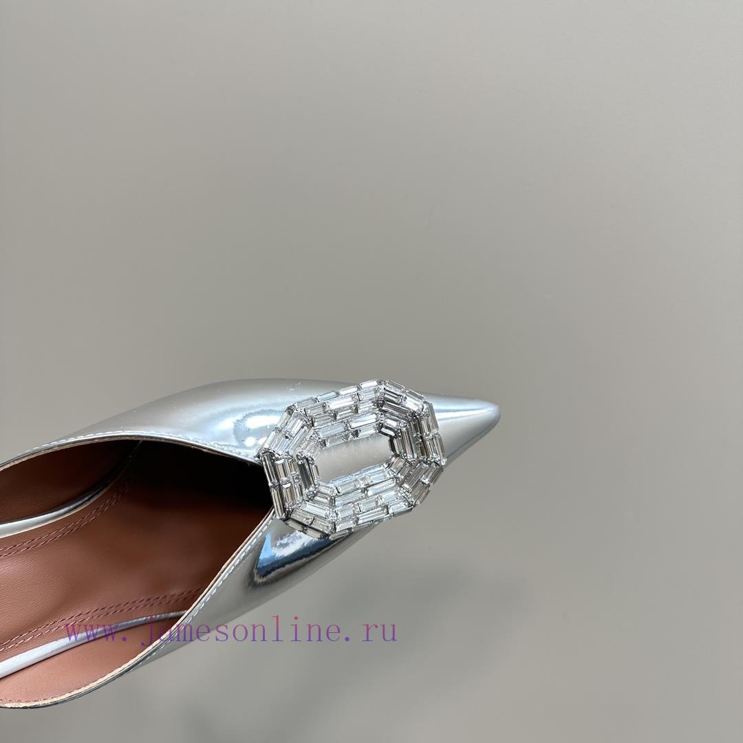 Top TierAmina Muaddi Sparkling Diamond Buckle Stunning High-heeled SandalsAuthentic 11 Remaster tphatvwi - Image 10