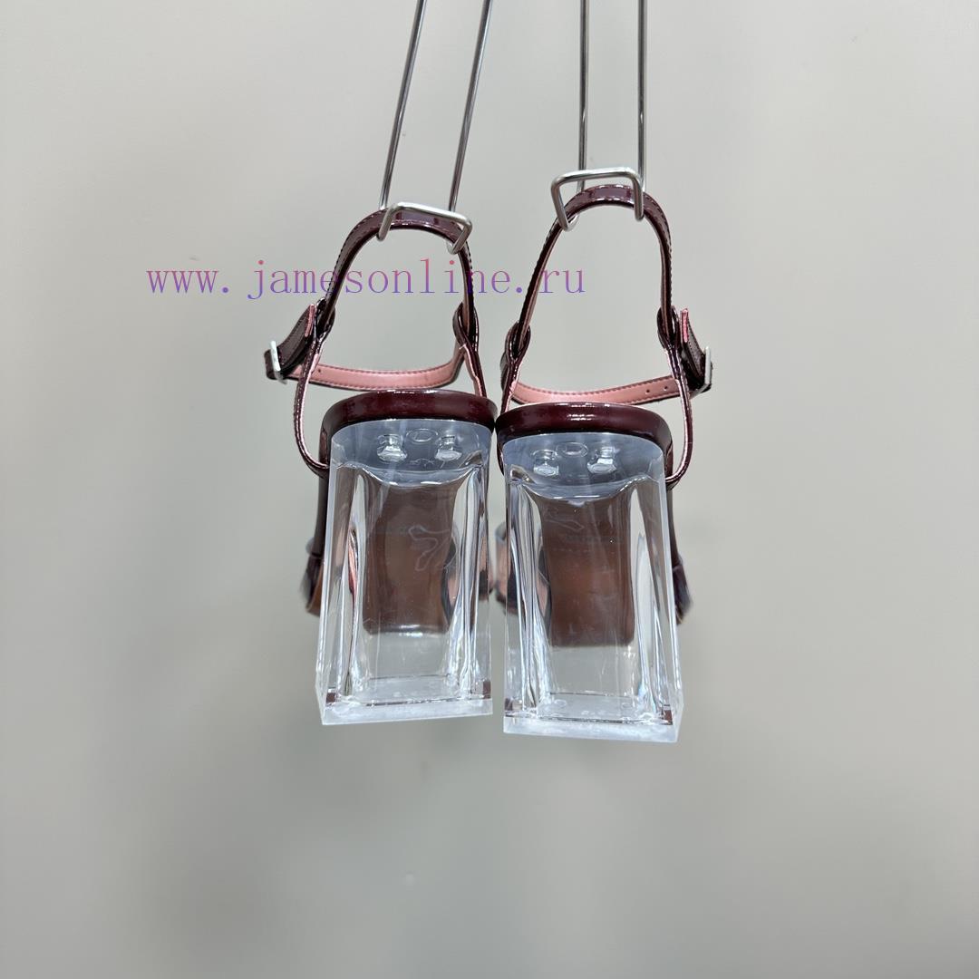 Amina Muaddi Film High HeelsSatin Glossy Buckle Ankle Strap Square Toe Logo Leather Insole Leat pngn91cj - Image 10