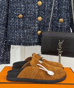 Male Size 10Hermer/Hermes Classic Kelly Buckle Bocken SlippersA Must-have For Autumn And Winter dfd9pgfr