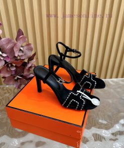 2024 New Collection: Herm è S/Herm è S Classic High Heel Hot Diamond Sandals With A Retro Desig 56fx0t8w