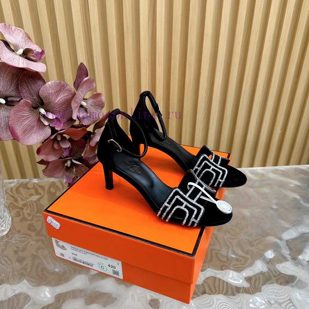 2024 New Collection: Herm è S/Herm è S Classic High Heel Hot Diamond Sandals With A Retro Desig ol9crnun - Image 2