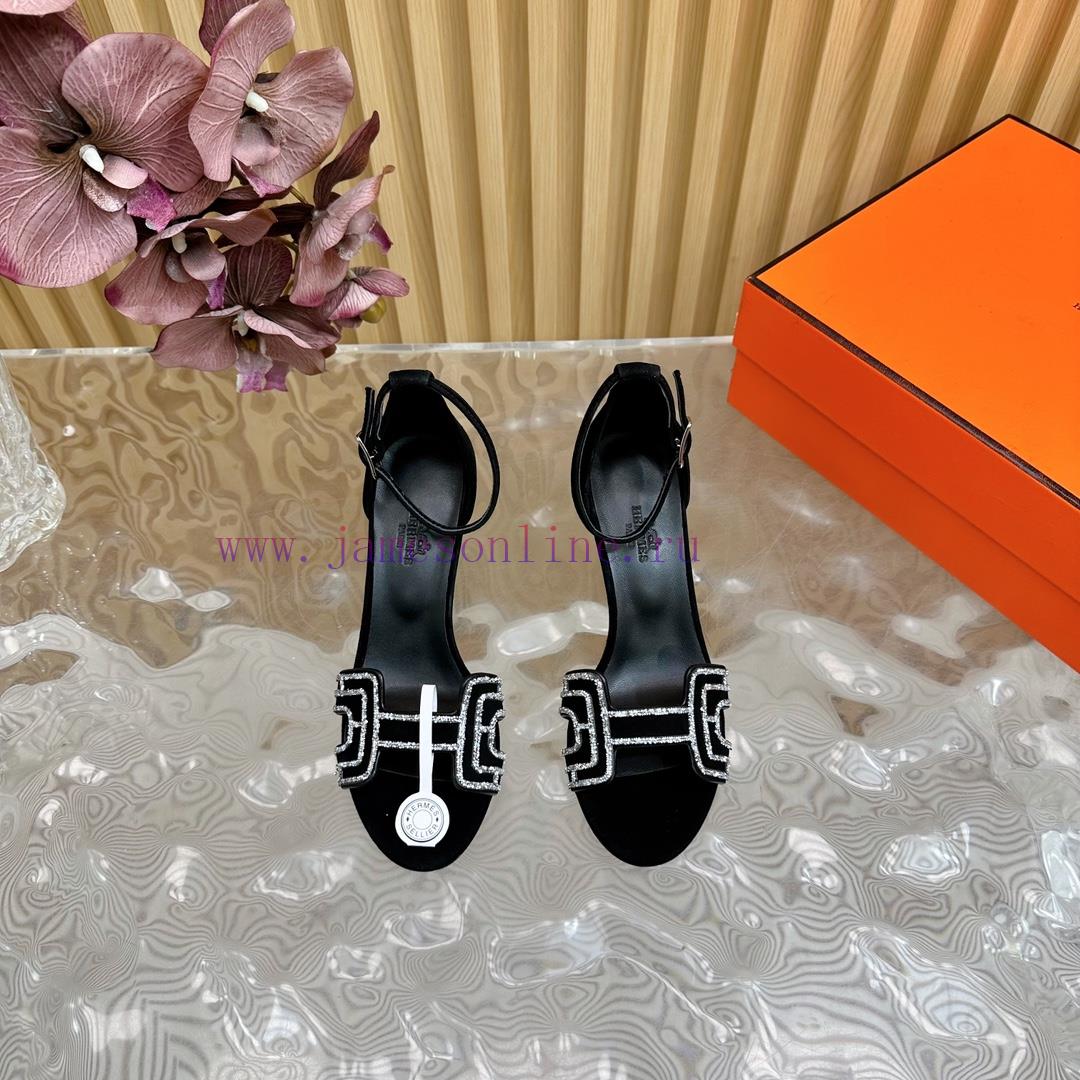 2024 New Collection: Herm è S/Herm è S Classic High Heel Hot Diamond Sandals With A Retro Desig ol9crnun - Image 5