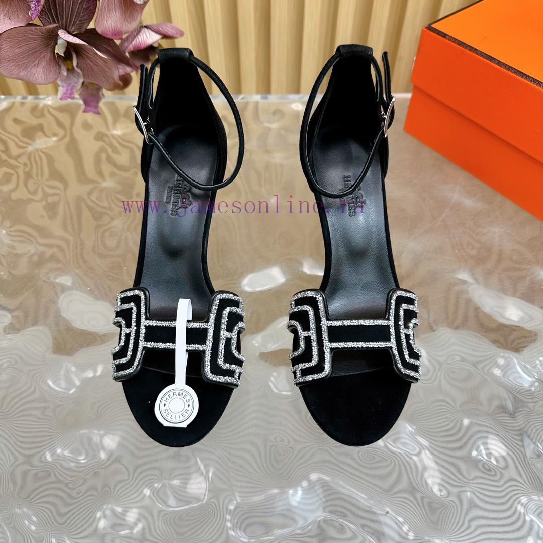 2024 New Collection: Herm è S/Herm è S Classic High Heel Hot Diamond Sandals With A Retro Desig ol9crnun - Image 6