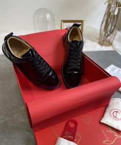 ╔ Low Cut Black Patent Leather Glossy Version ╗️Top Level Customized Version𝑪𝒉𝒓𝒊𝒔𝒕𝒊𝒂𝒏 𝑳𝒐𝒖𝒃𝒐𝒖𝒕𝒊𝒏 rxxbq104