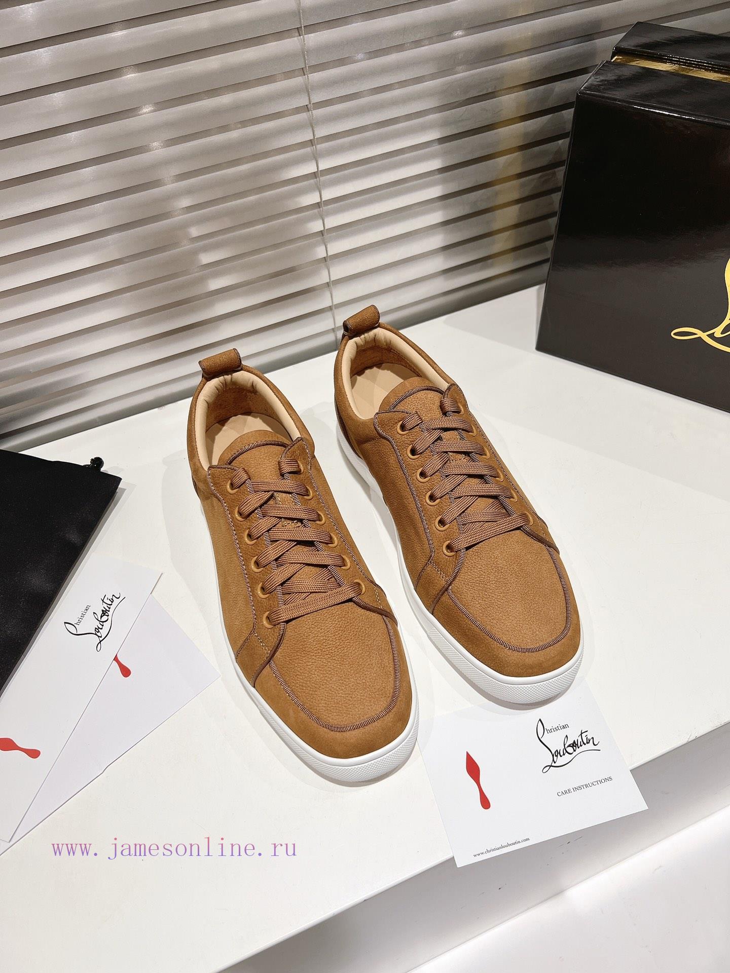╔ Low Cut Brown Frosted Leather Style ╗️Top Level Customized 2024 𝐬𝐬𝑪𝒉𝒓𝒊𝒔𝒕𝒊𝒂𝒏 𝑳𝒐𝒖𝒃𝒐𝒖𝒕𝒊𝒏Whether ifbjtx3e - Image 2
