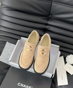 Chanel 25C New Big Logo On LoafersNew And Classic Le Fu ShoesLeather Upper Leather Lining Sheep 4x7i4hwl