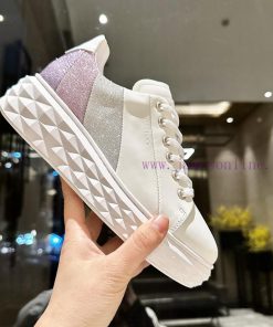 The 2024 New Model Is Released Featuring The Original JIMMY CHOO Large Soled Casual White Shoes abffwf7d