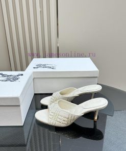 BURBERRY | SS25 Rhinestone New SandalsShoe Upper Sandals Made Of Glossy Leather Fabric And Feat vsbe5x5e