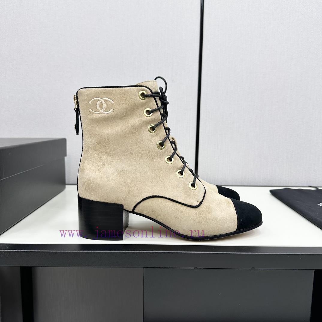 Chanel | Chanel 24B New ProductDouble C Color Blocked Thick Heel Short BootsThe Shoe Upper Is M r0ajbe1l - Image 2