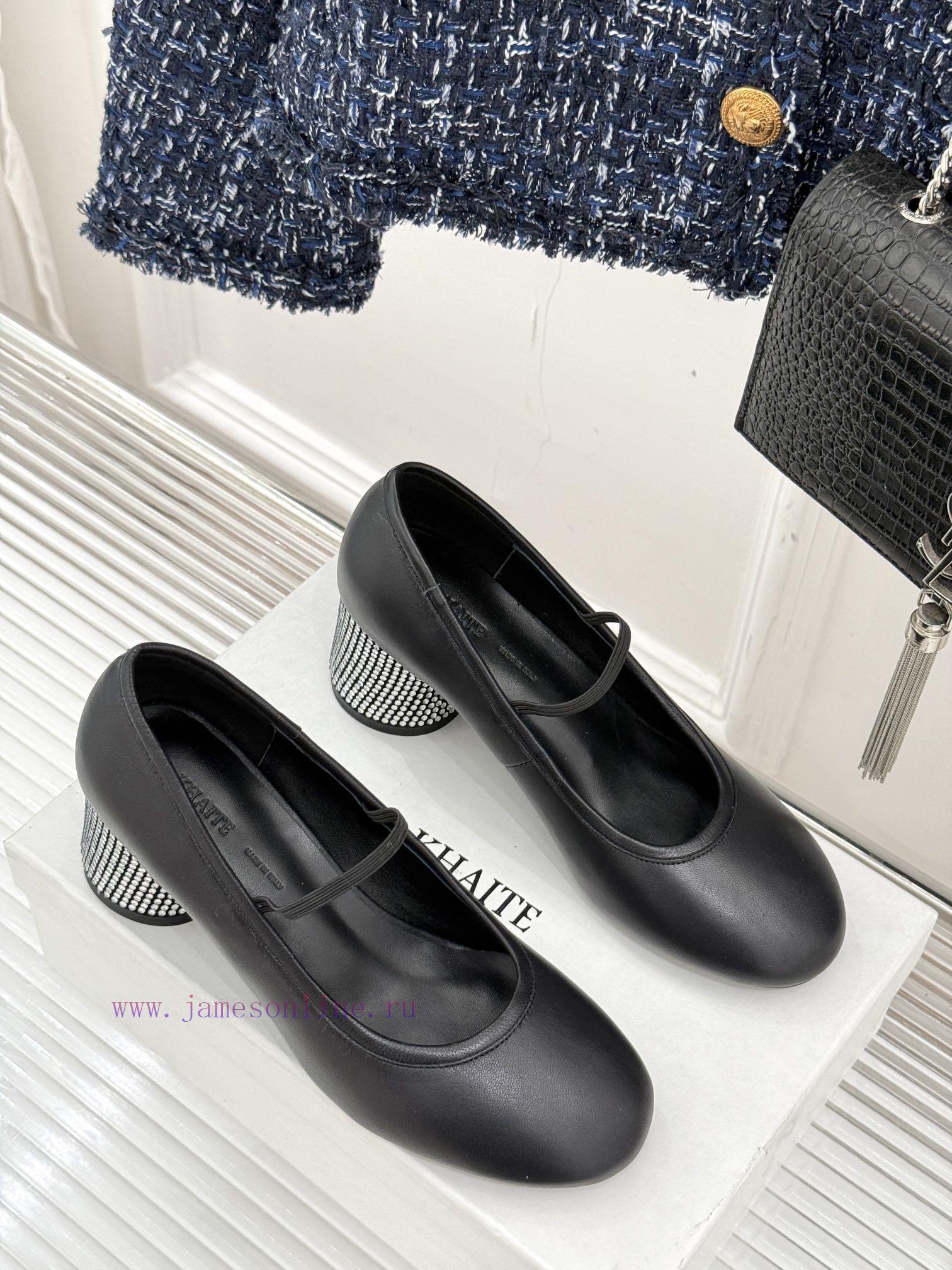 Khaite 25ss Early Spring New Product Coarse HeelMary Jane ShoesIns's Popular Cold Wind Internet pvc8nlvy - Image 4
