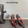 𝒄𝒐𝒍𝒐𝒓𝒇𝒖𝒍𝒃𝒓𝒊𝒅𝒆𝒈 25 𝒇𝒘 Spring EditionFabric Patent LeatherInner SheepskinLeather SoleElegant Styl i0mpxznx
