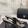 Chanel | Chanel 25C Early Spring New Product Double C Large Round Button High Heels Cross Slipp ieqh1ibw