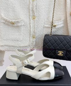 Chanel | Chanel 25C New ProductColor Blocked Dual C Thick Heel SandalsThe Shoe Upper Is Made Of coz5cnp5