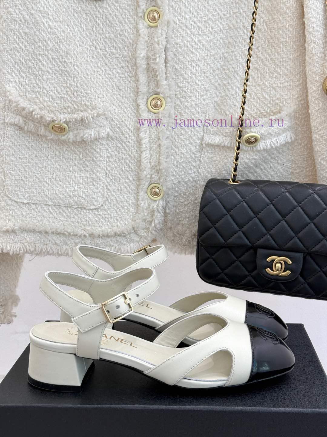 Chanel | Chanel 25C New ProductColor Blocked Dual C Thick Heel SandalsThe Shoe Upper Is Made Of coz5cnp5 - Image 2