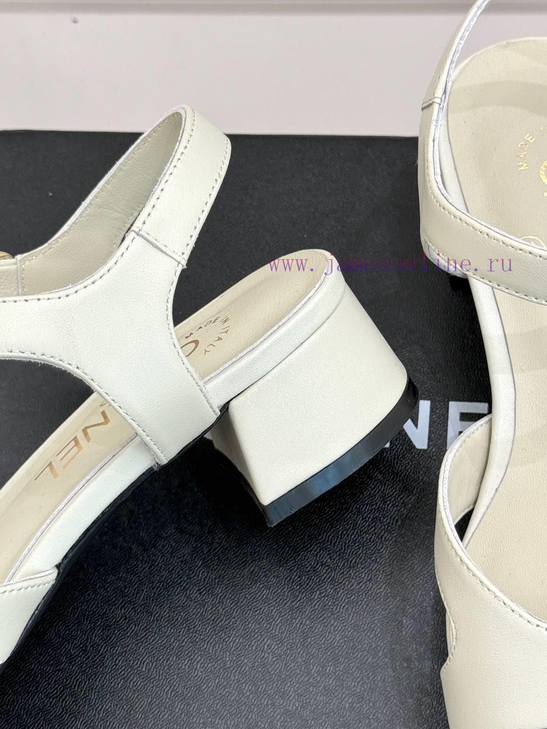 Chanel | Chanel 25C New ProductColor Blocked Dual C Thick Heel SandalsThe Shoe Upper Is Made Of coz5cnp5 - Image 7