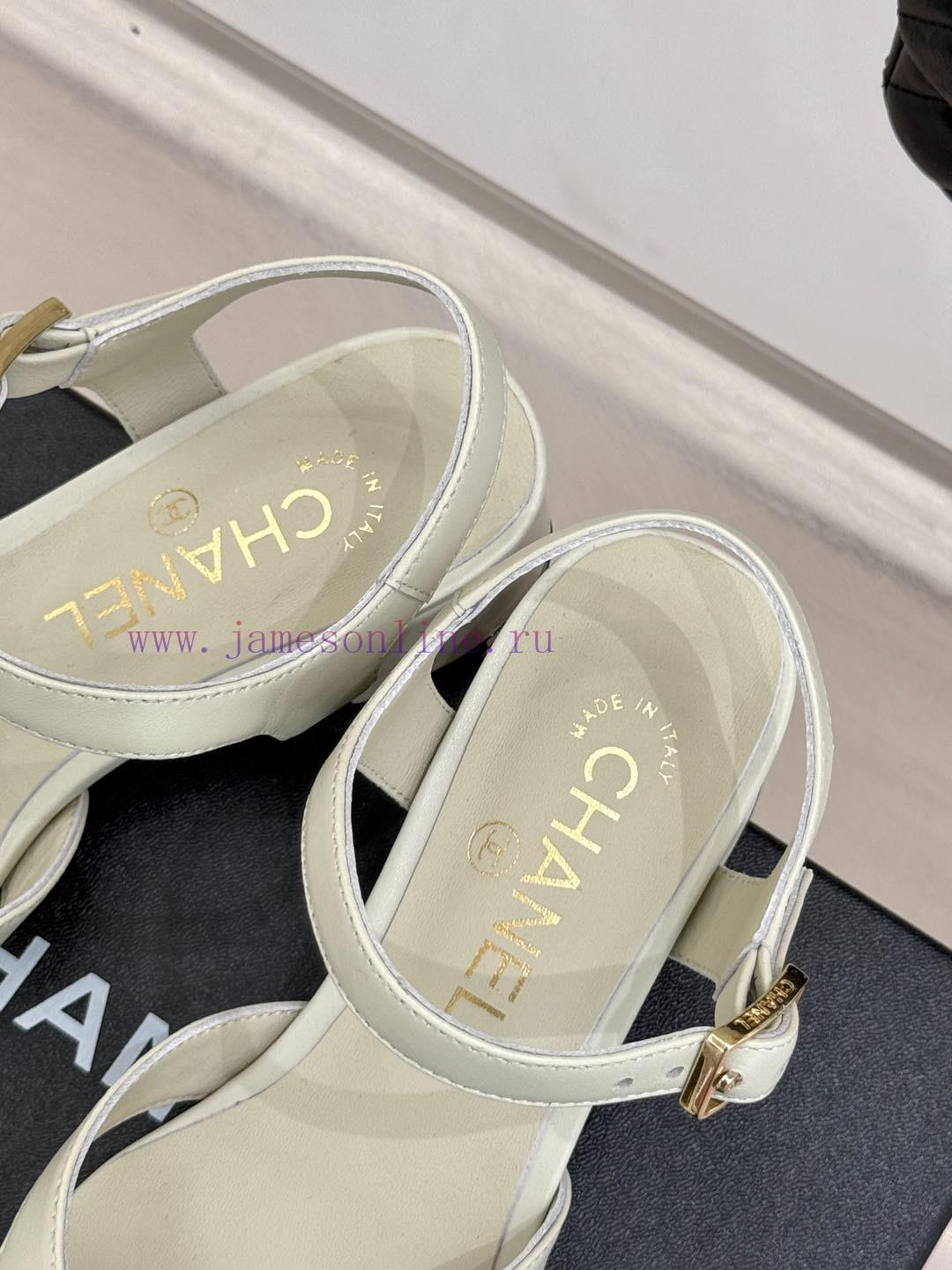 Chanel | Chanel 25C New ProductColor Blocked Dual C Thick Heel SandalsThe Shoe Upper Is Made Of coz5cnp5 - Image 9