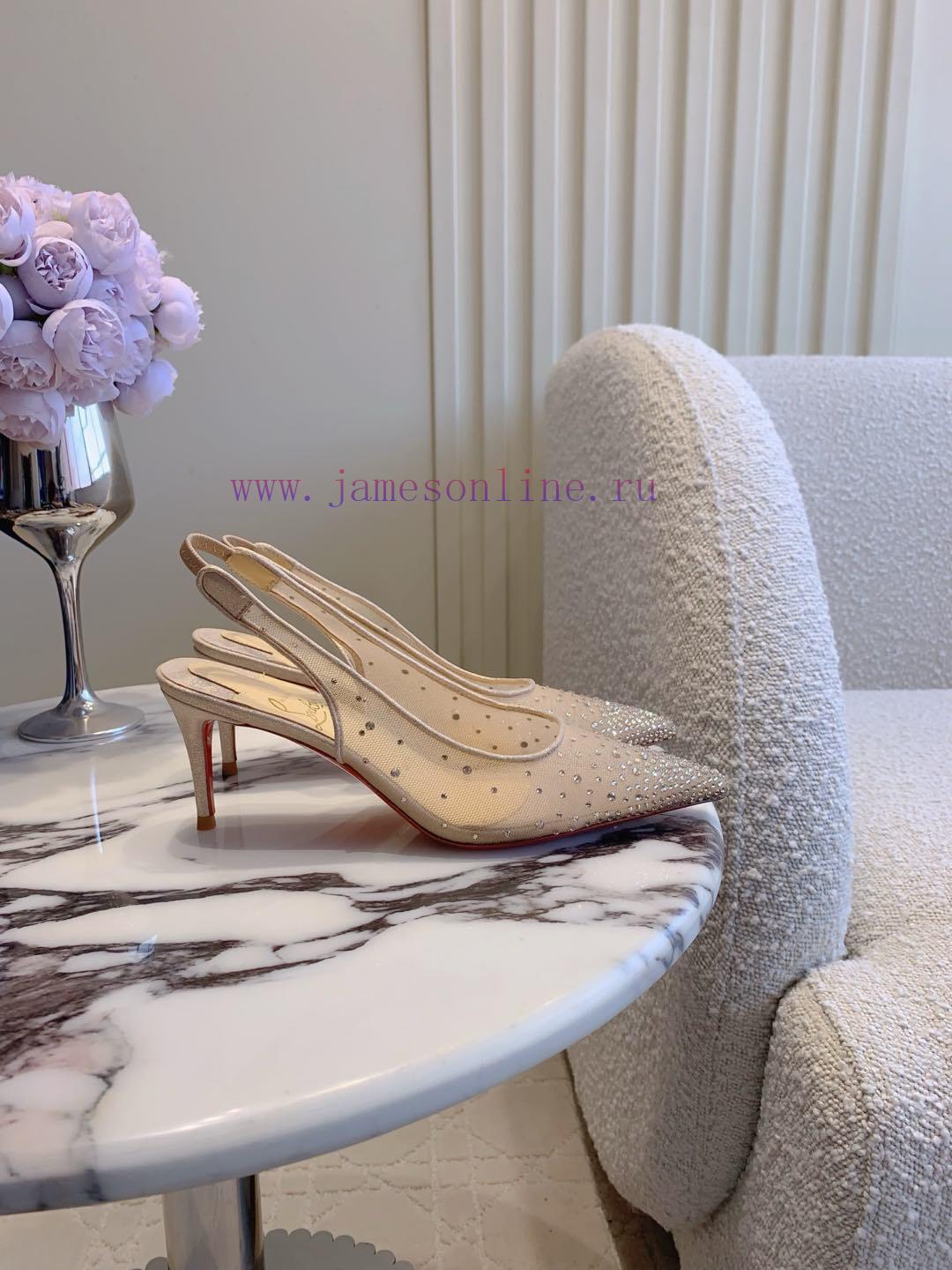 Christian Louboutin's New Rhinestone Mesh Transparent Red Soled High Heels Are Adorned With A P swh2m3xm - Image 3