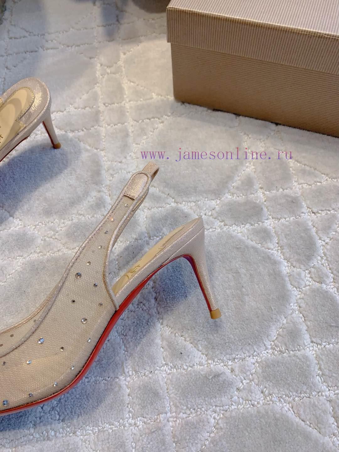 Christian Louboutin's New Rhinestone Mesh Transparent Red Soled High Heels Are Adorned With A P swh2m3xm - Image 8