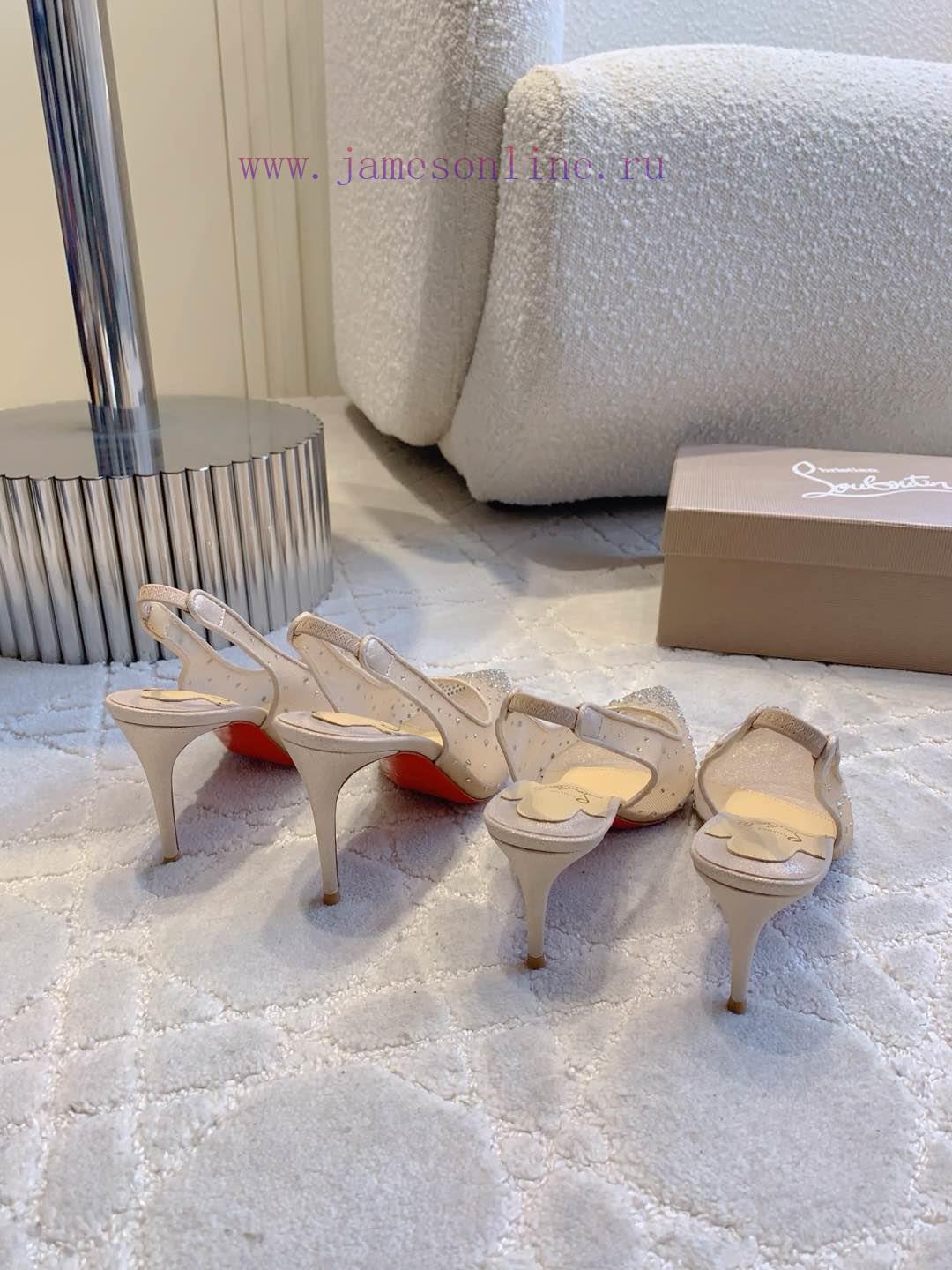 Christian Louboutin's New Rhinestone Mesh Transparent Red Soled High Heels Are Adorned With A P swh2m3xm - Image 9