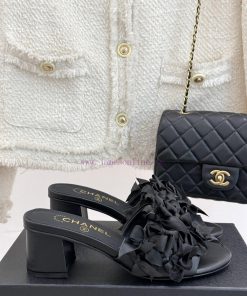 Chanel | Chanel 25C Spring/Summer New ProductsEmbroidered Ball Flat Bottomed Thick Heeled Slipp 2ripubgr
